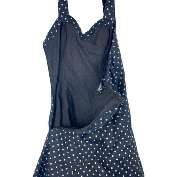 Hearts & Roses London Women's Black White Polka Dot Lined Mini Halter Dress UK 8 - Picture 5 of 12